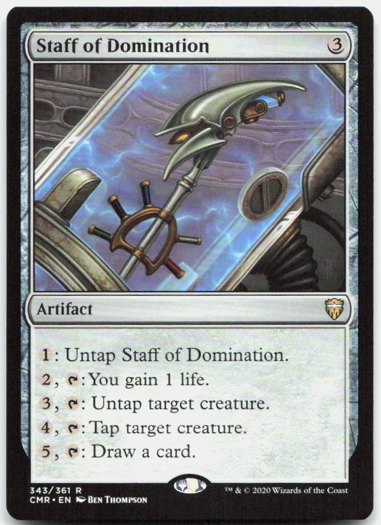 Staff of Domination NM R Commander Legends 343