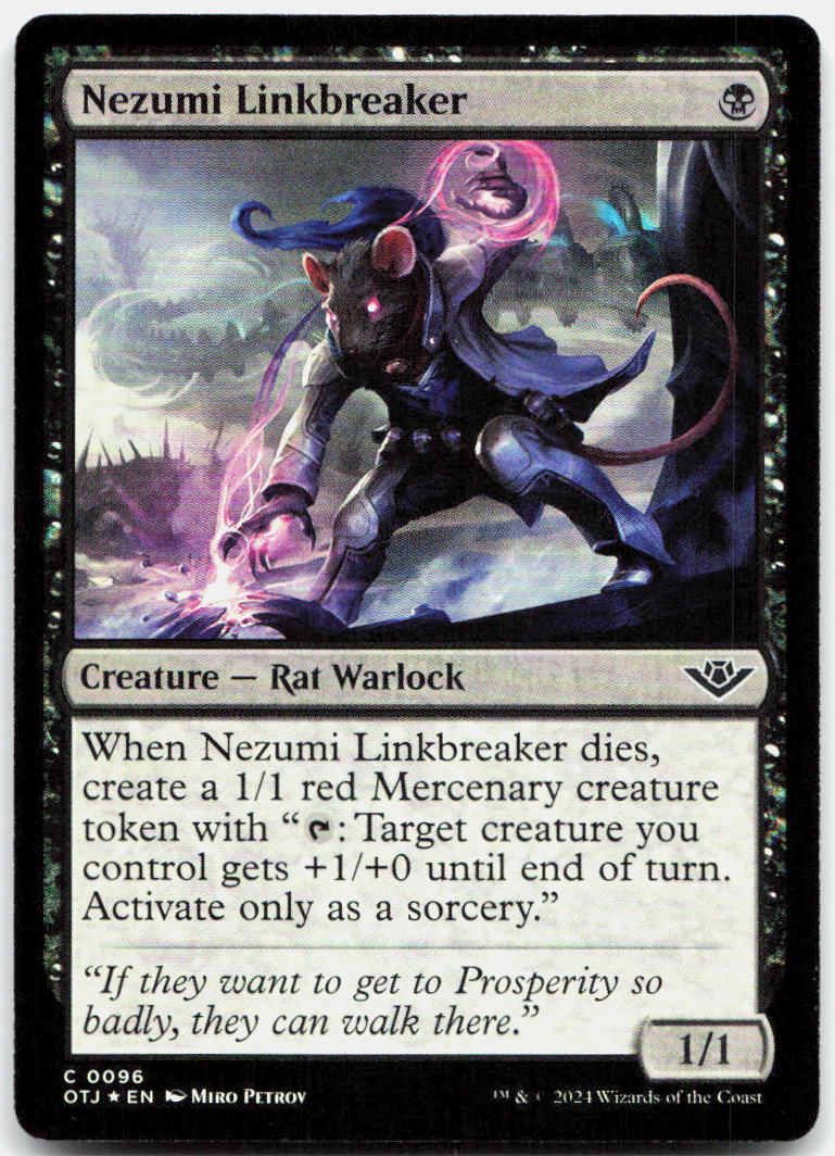 Nezumi Linkbreaker NM Foil C Outlaws of Thunder Junction 96
