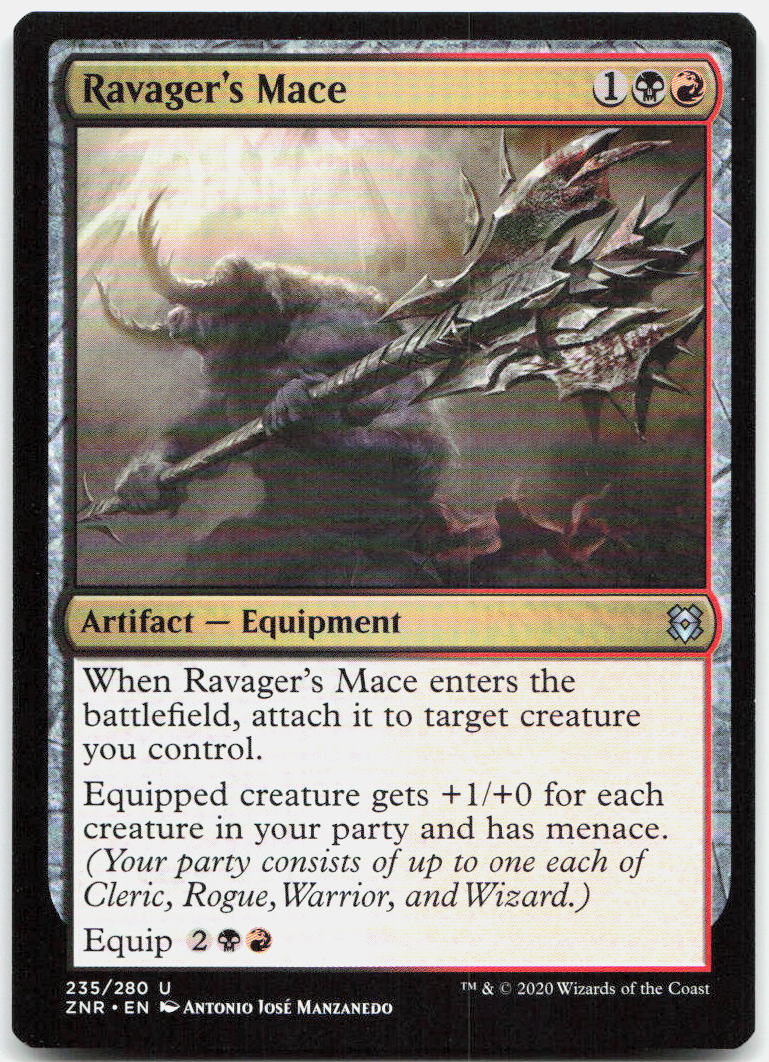 Ravager's Mace NM U Zendikar Rising 235