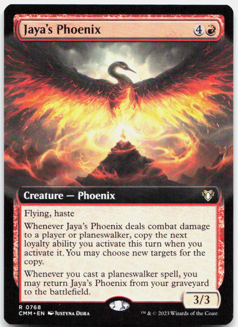 Jaya's Phoenix (Extended Art) NM R Commander Masters 768