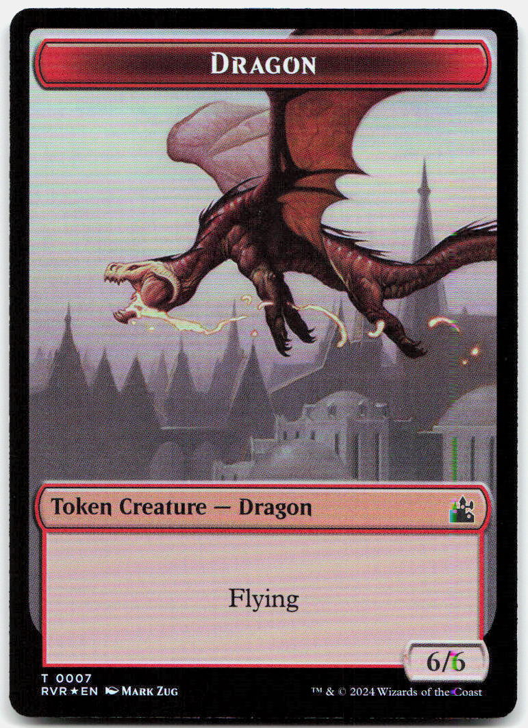 Bird // Dragon Double-Sided Token NM Foil T Ravnica Remastered 1 // 7