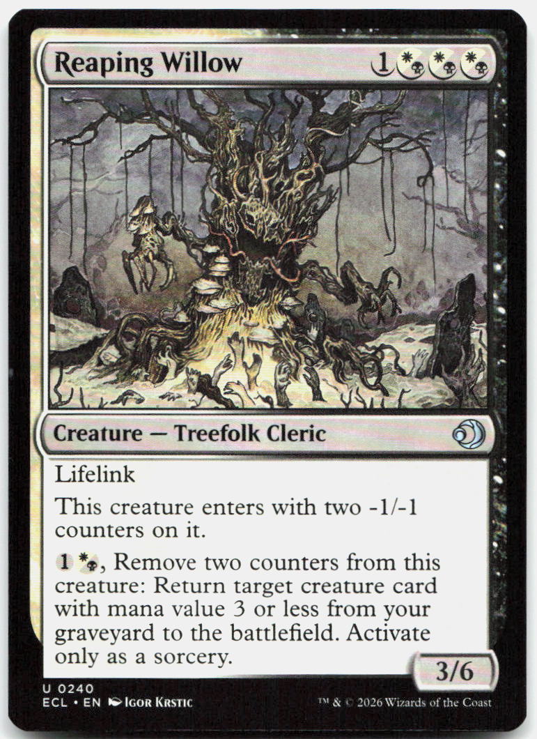 Reaping Willow NM U Lorwyn Eclipsed 240