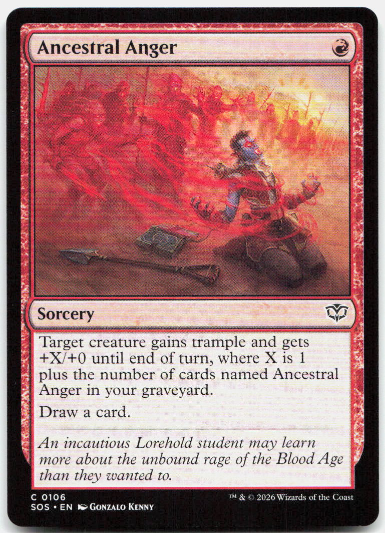Ancestral Anger NM C Secrets of Strixhaven 106