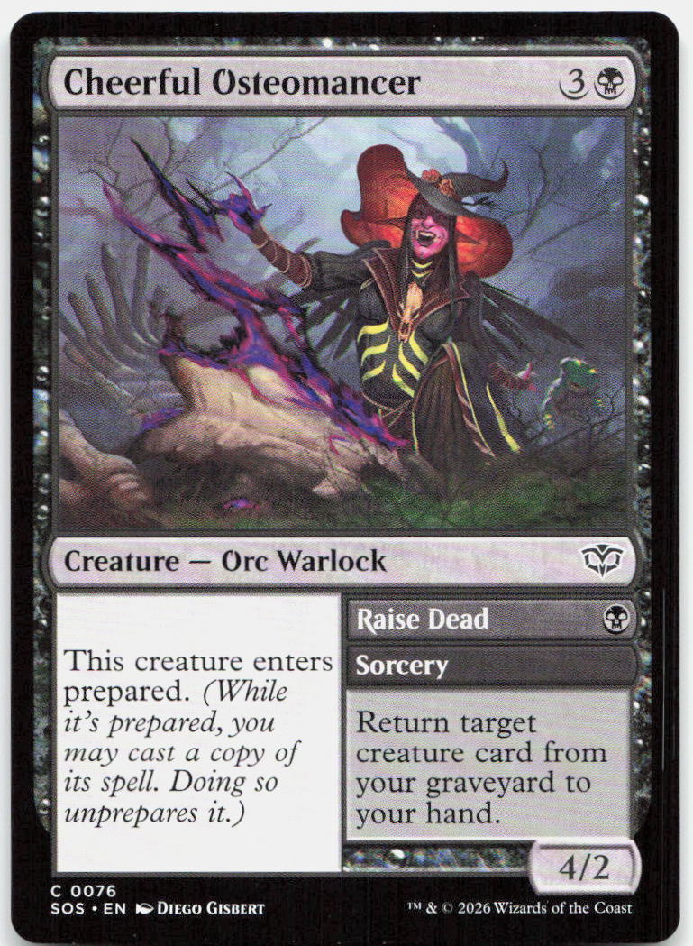 Cheerful Osteomancer NM C Secrets of Strixhaven 76