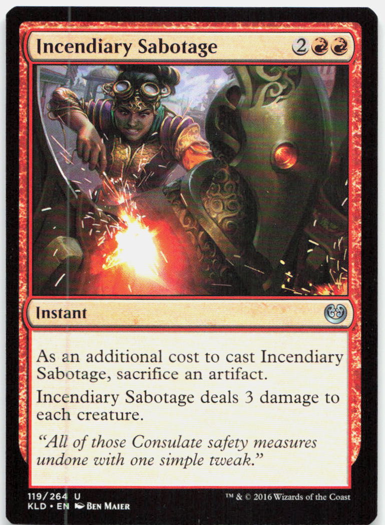 Incendiary Sabotage NM U Kaladesh 119