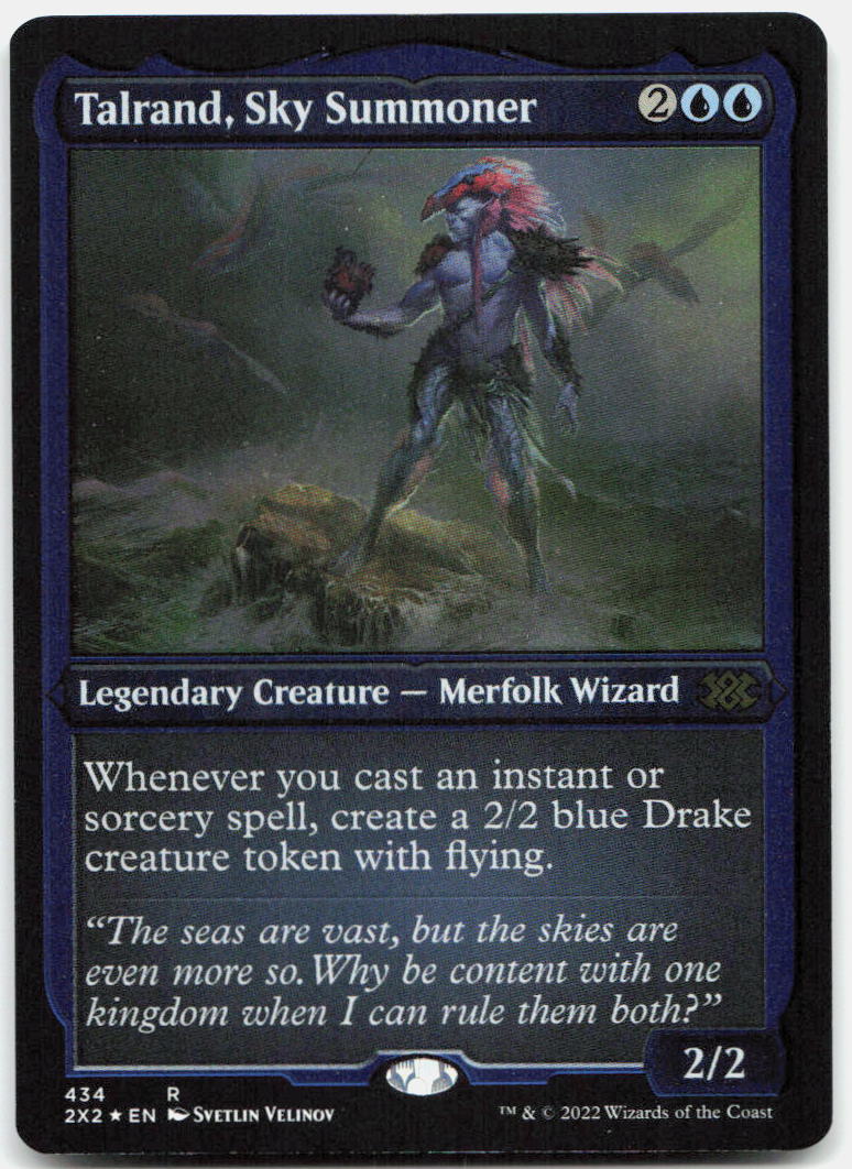 Talrand, Sky Summoner (Foil Etched) NM Foil R Double Masters 2022 434