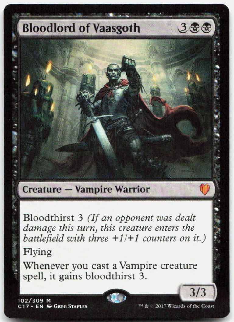 Bloodlord of Vaasgoth NM M Commander 2017 102