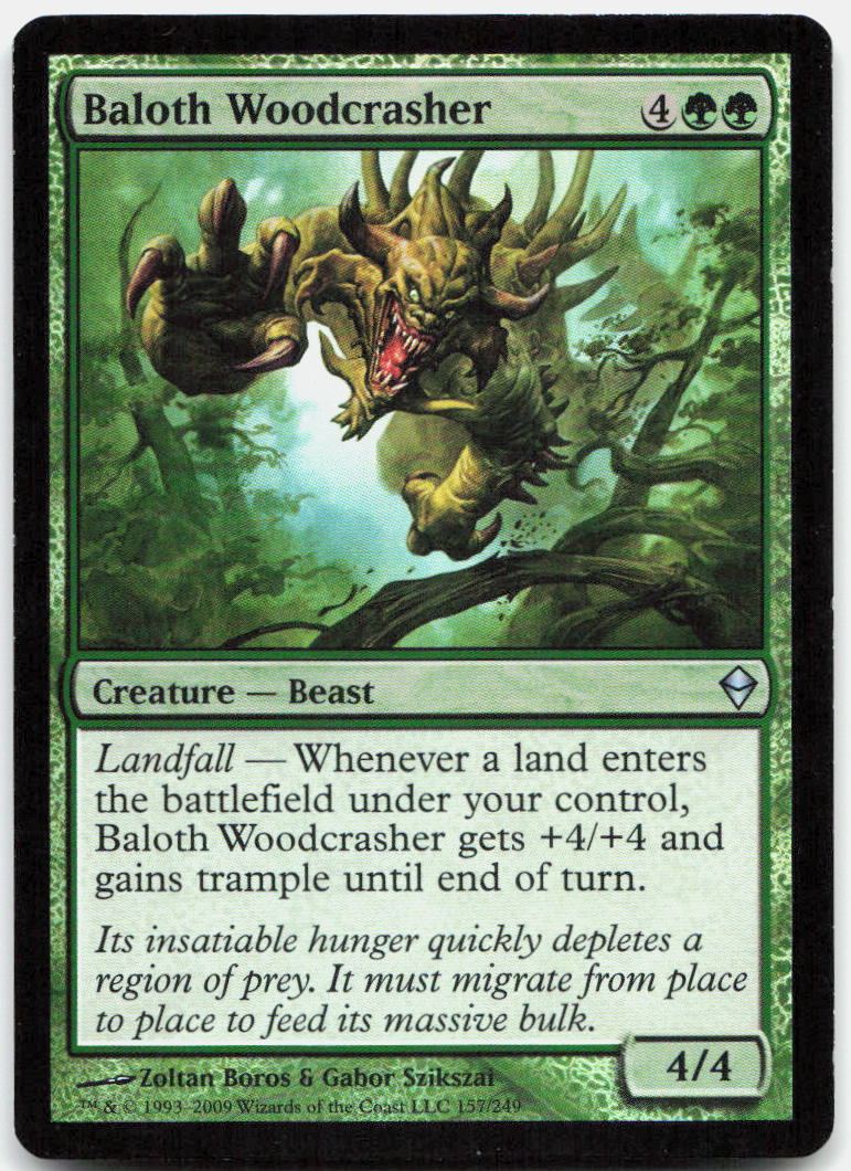 Baloth Woodcrasher NM Foil U Zendikar 157
