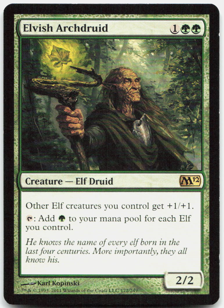 Elvish Archdruid NM R Magic 2012 (M12) 172