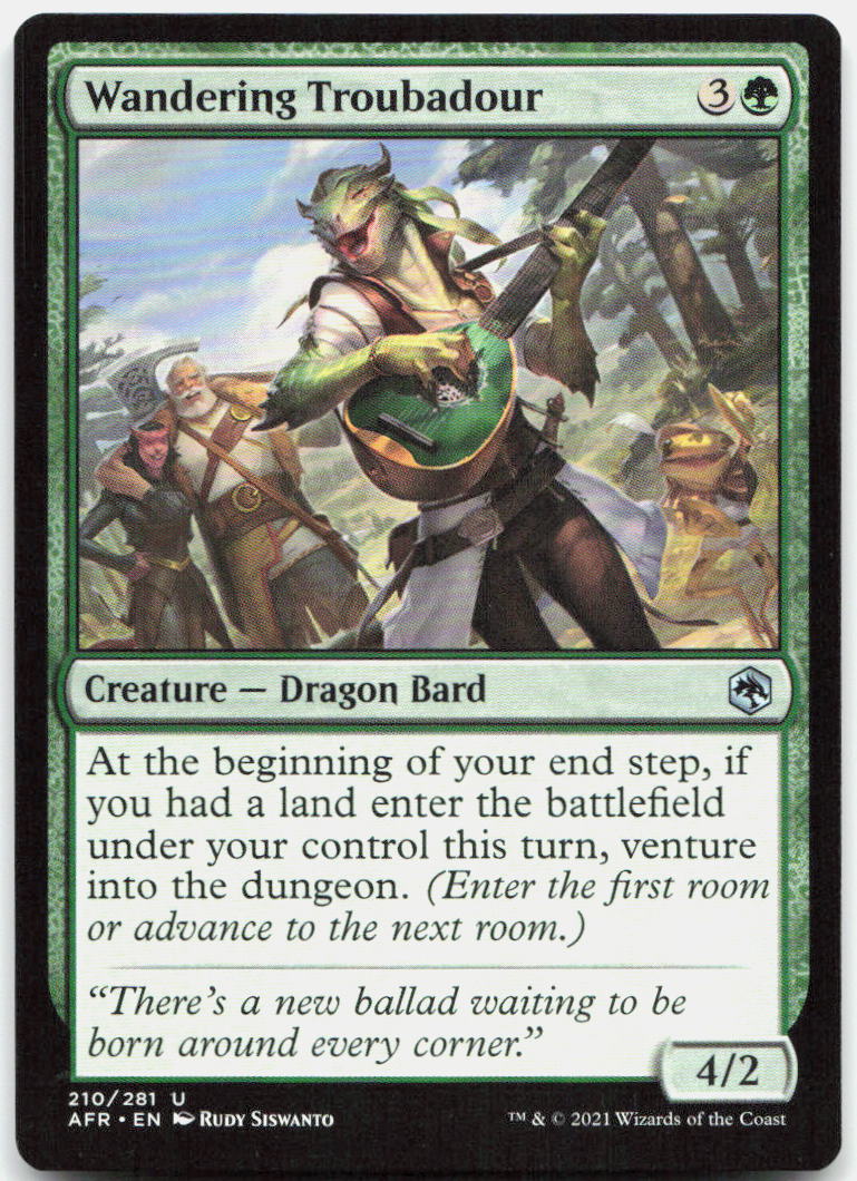 Wandering Troubadour NM U Adventures in the Forgotten Realms 210