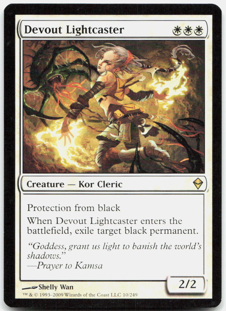 Devout Lightcaster NM R Zendikar 10