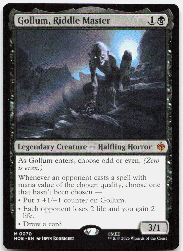 Gollum, Riddle Master NM M The Hobbit 70