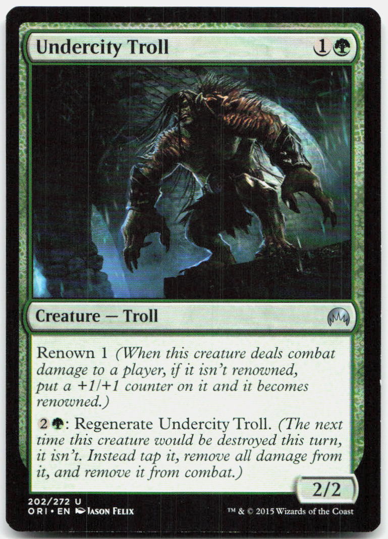 Undercity Troll NM U Magic Origins 202