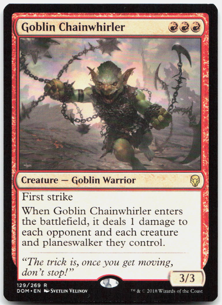Goblin Chainwhirler NM R Dominaria 129