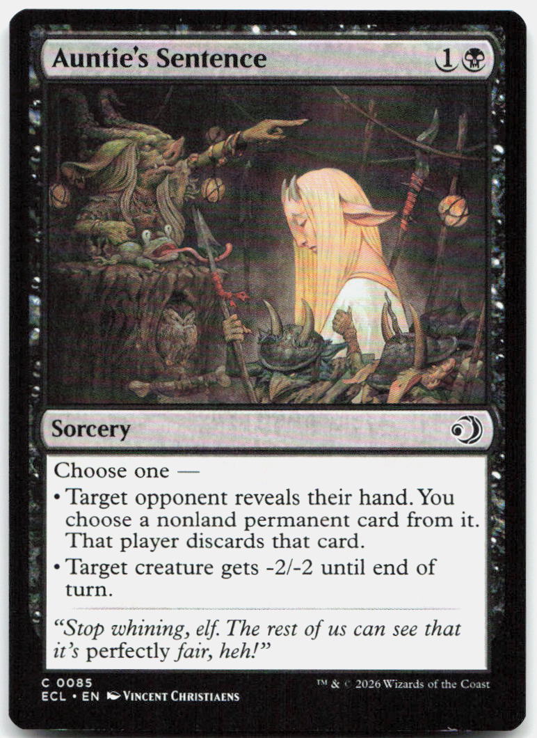 Auntie's Sentence NM C Lorwyn Eclipsed 85