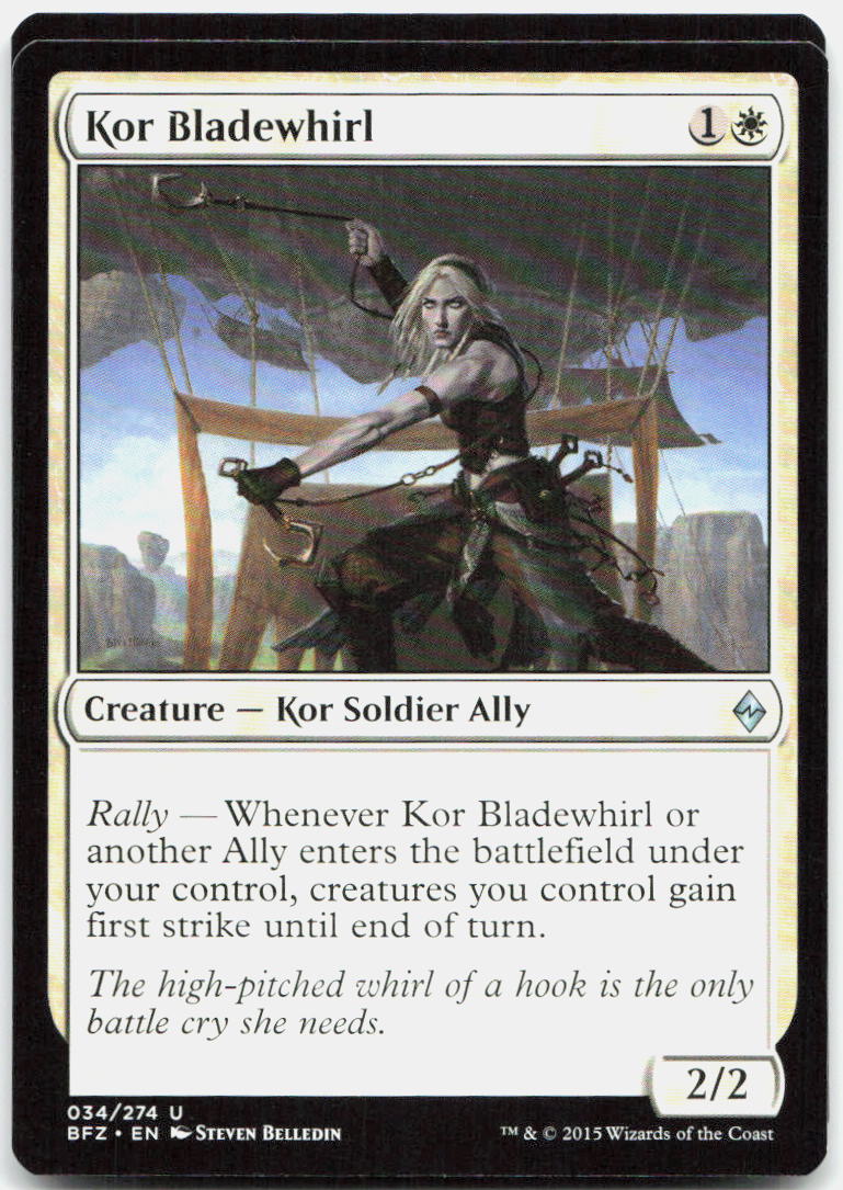 Kor Bladewhirl NM U Battle for Zendikar 34