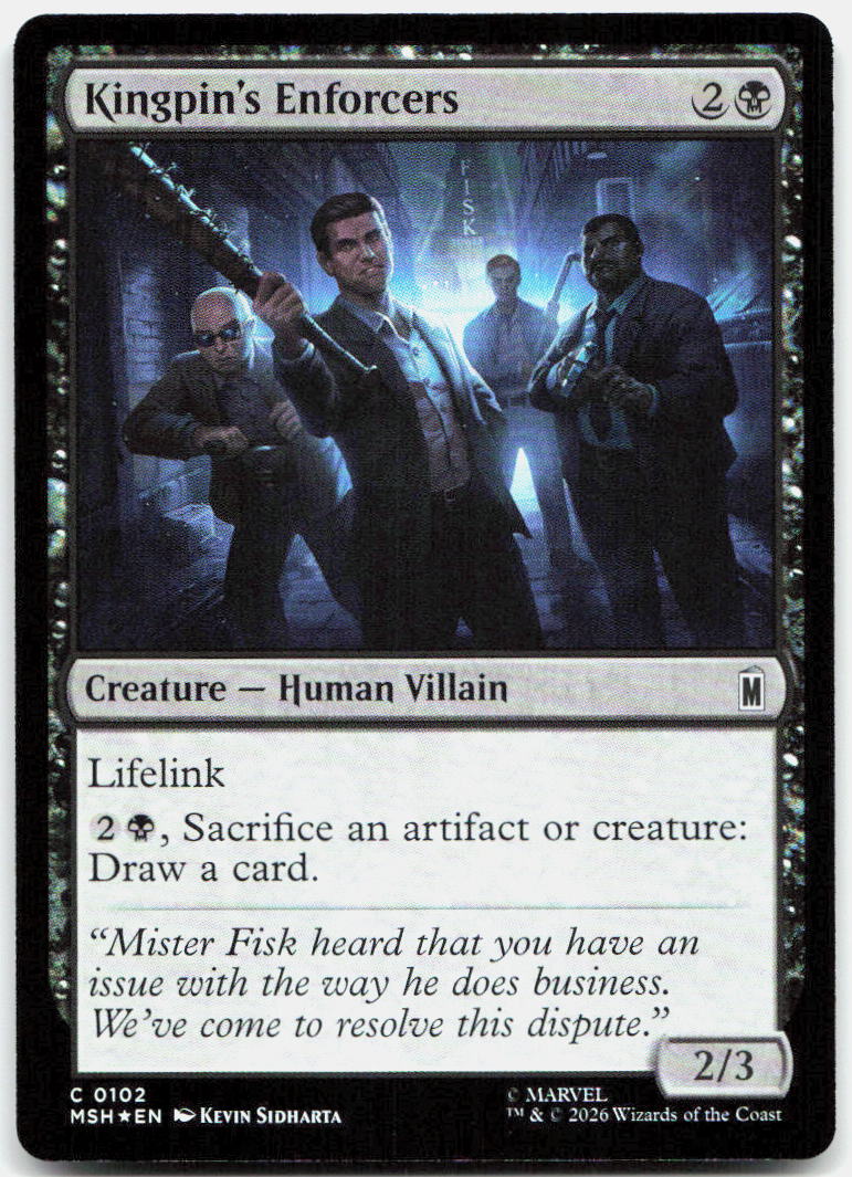 Kingpin's Enforcers NM Foil C Marvel Super Heroes 102