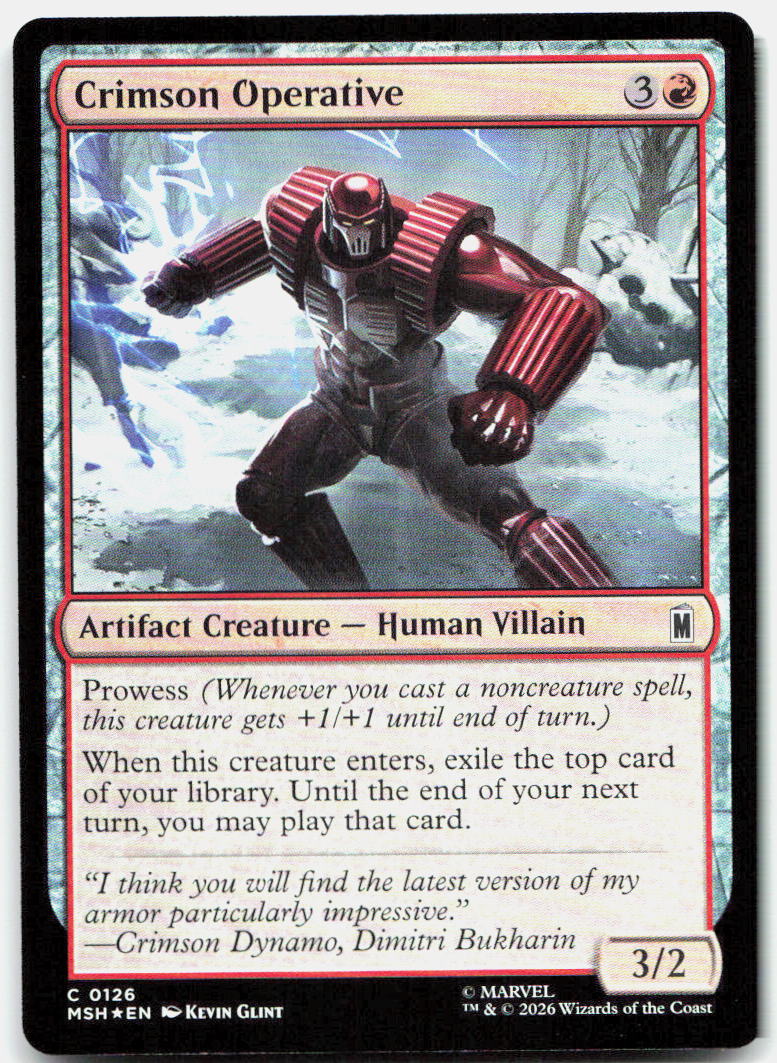 Crimson Operative NM Foil C Marvel Super Heroes 126