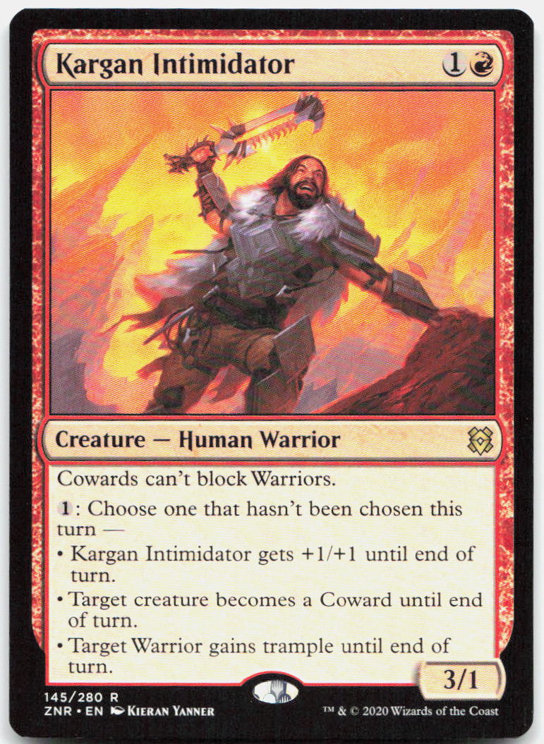 Kargan Intimidator NM R Zendikar Rising 145