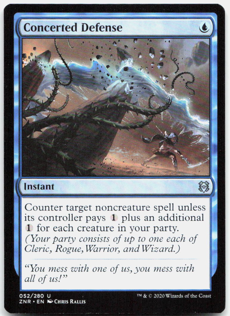 Concerted Defense NM U Zendikar Rising 52