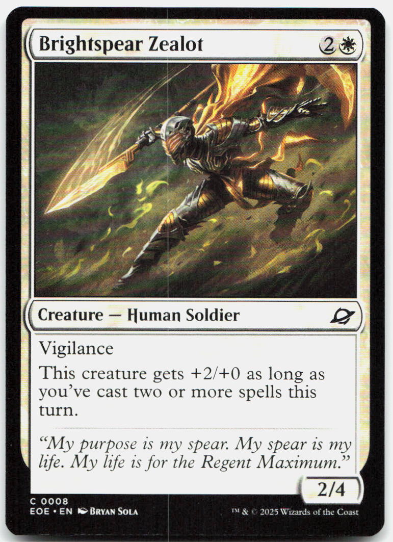 Brightspear Zealot NM C Edge of Eternities 8