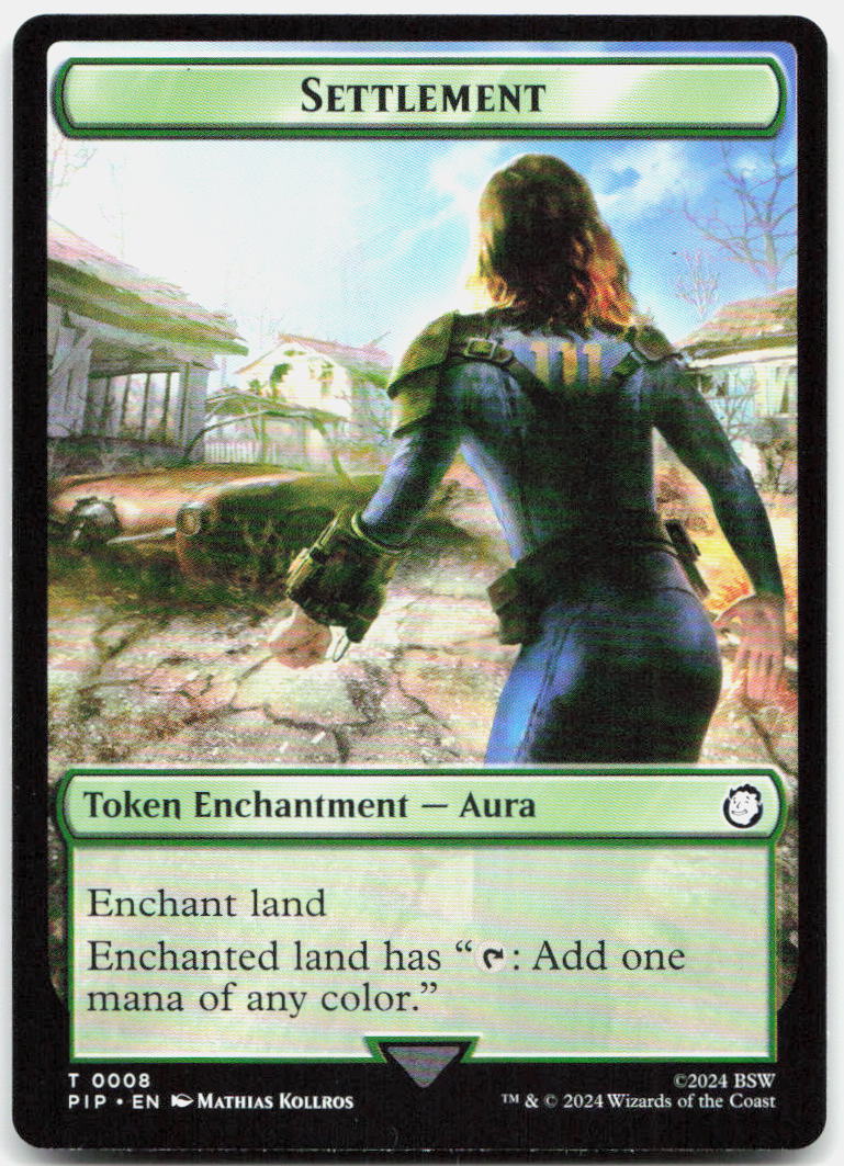 Settlement // Human Soldier Double-Sided Token NM T Universes Beyond: Fallout 8