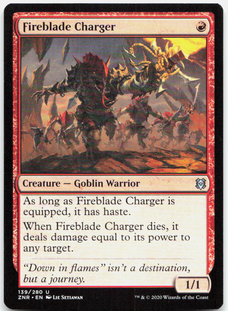 Fireblade Charger NM U Zendikar Rising 139