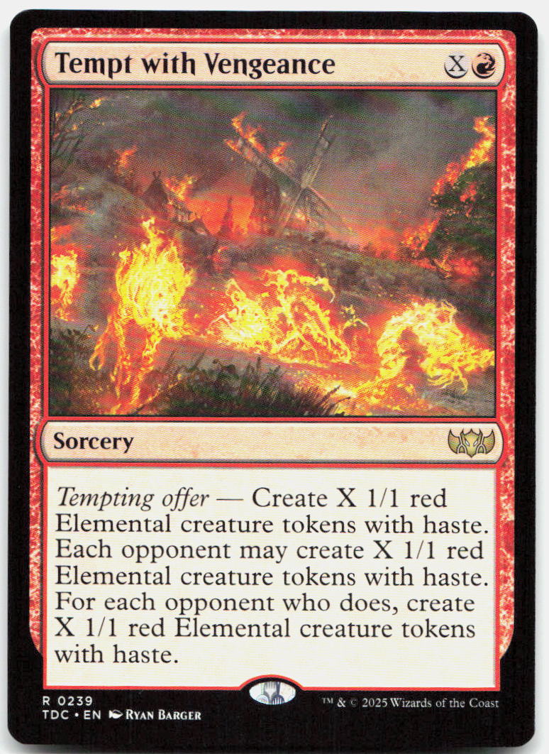 Tempt with Vengeance NM R Commander: Tarkir: Dragonstorm 239