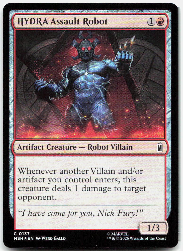 HYDRA Assault Robot NM Foil C Marvel Super Heroes 137
