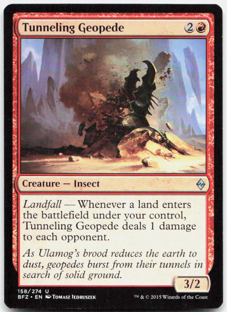 Tunneling Geopede NM U Battle for Zendikar 158