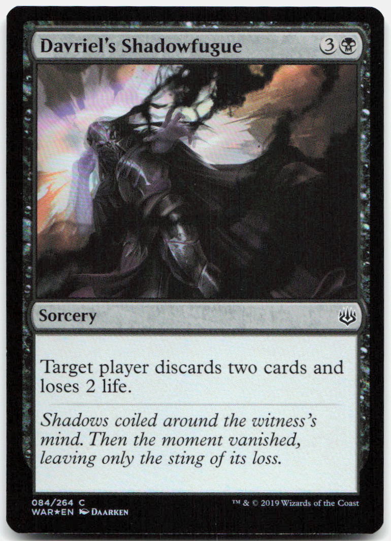 Davriel's Shadowfugue NM Foil C War of the Spark 84