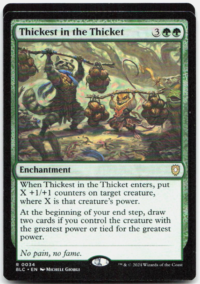 Thickest in the Thicket NM R Commander: Bloomburrow 34