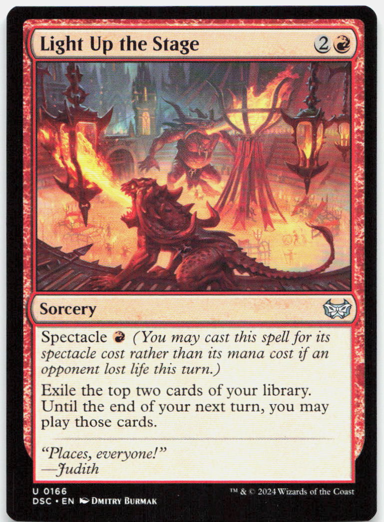 Light Up the Stage NM U Commander: Duskmourn: House of Horror 166