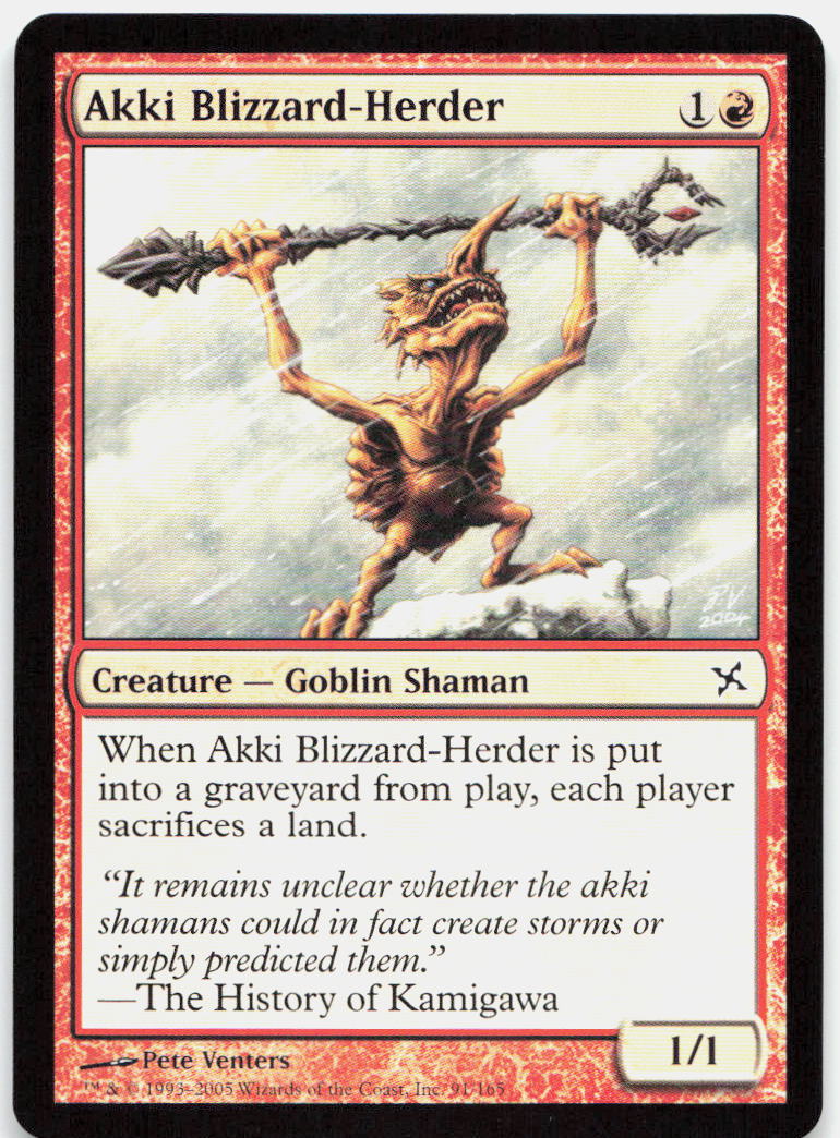 Akki Blizzard-Herder NM C Betrayers of Kamigawa 91