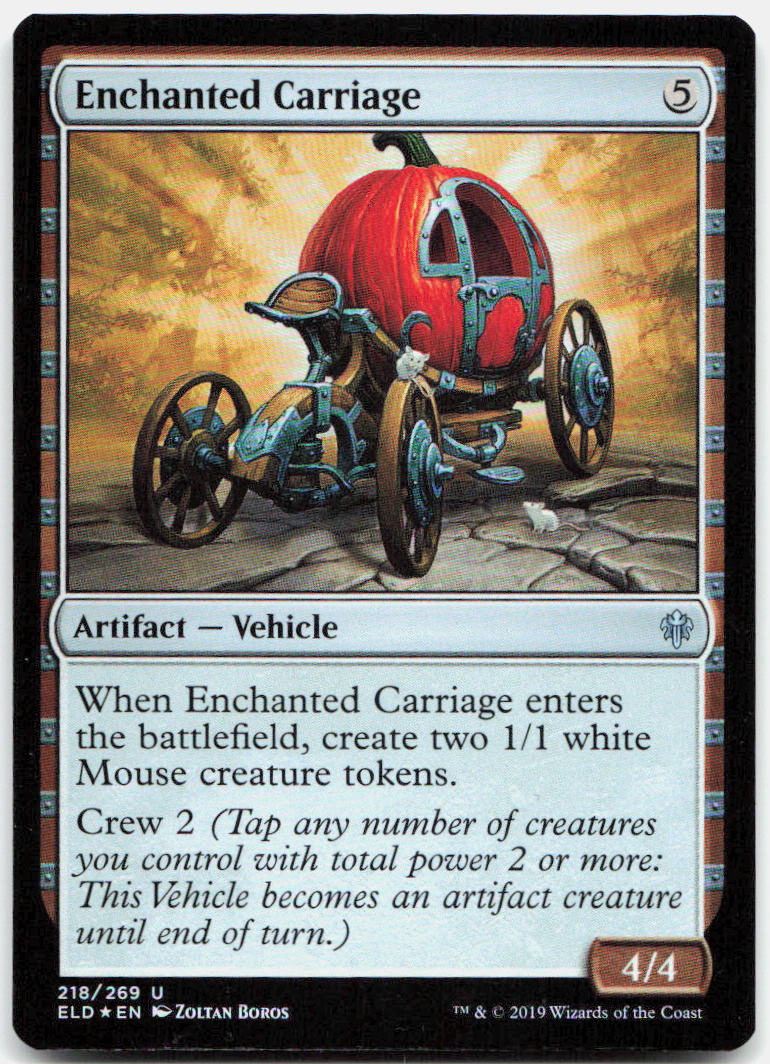 Enchanted Carriage NM Foil U Throne of Eldraine 218