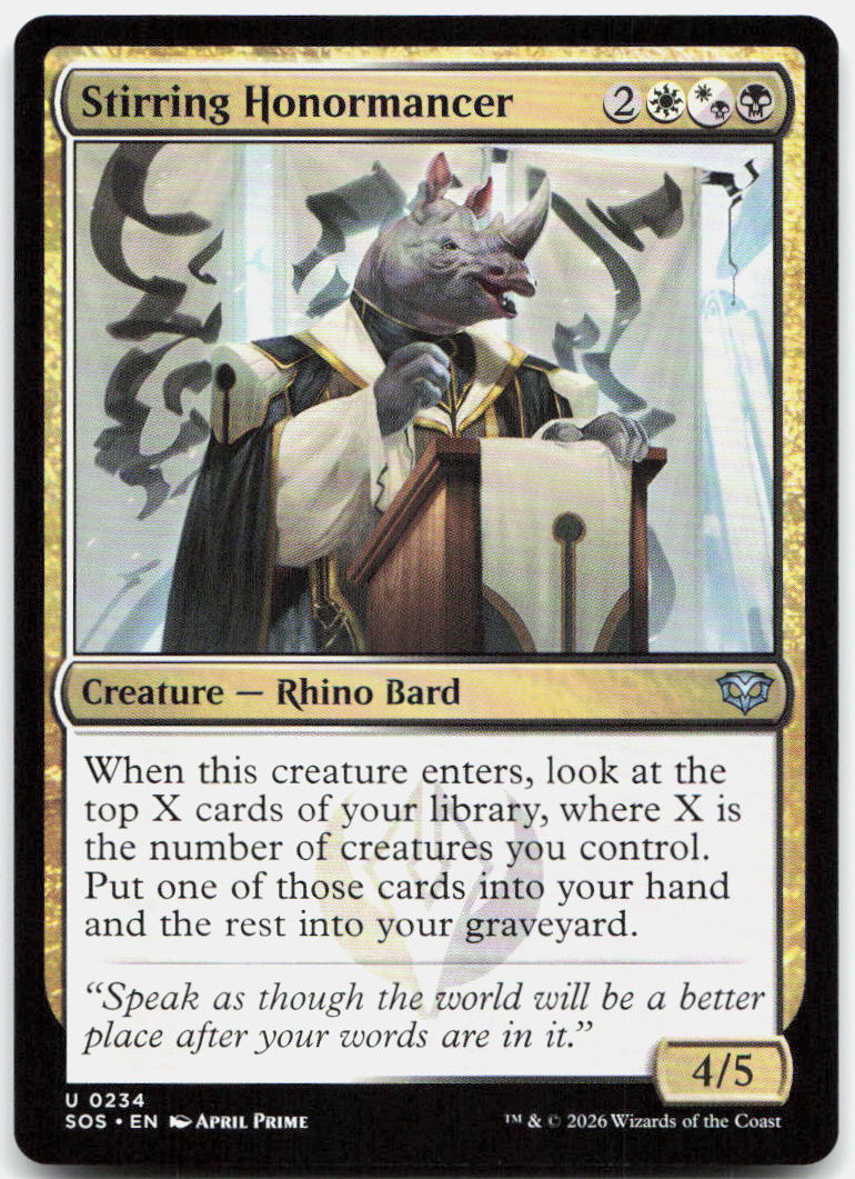 Stirring Honormancer NM U Secrets of Strixhaven 234