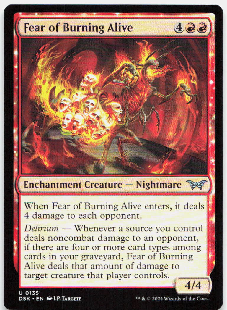 Fear of Burning Alive NM U Duskmourn: House of Horror 135
