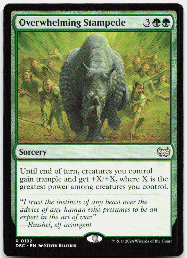 Overwhelming Stampede NM R Commander: Duskmourn: House of Horror 192