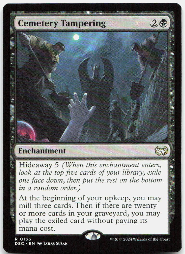 Cemetery Tampering NM R Commander: Duskmourn: House of Horror 135
