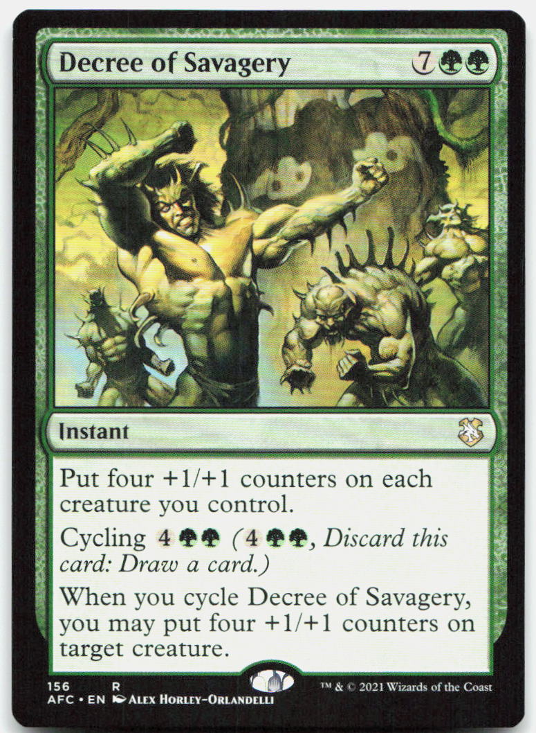 Decree of Savagery NM R Commander: Adventures in the Forgotten Realms 156
