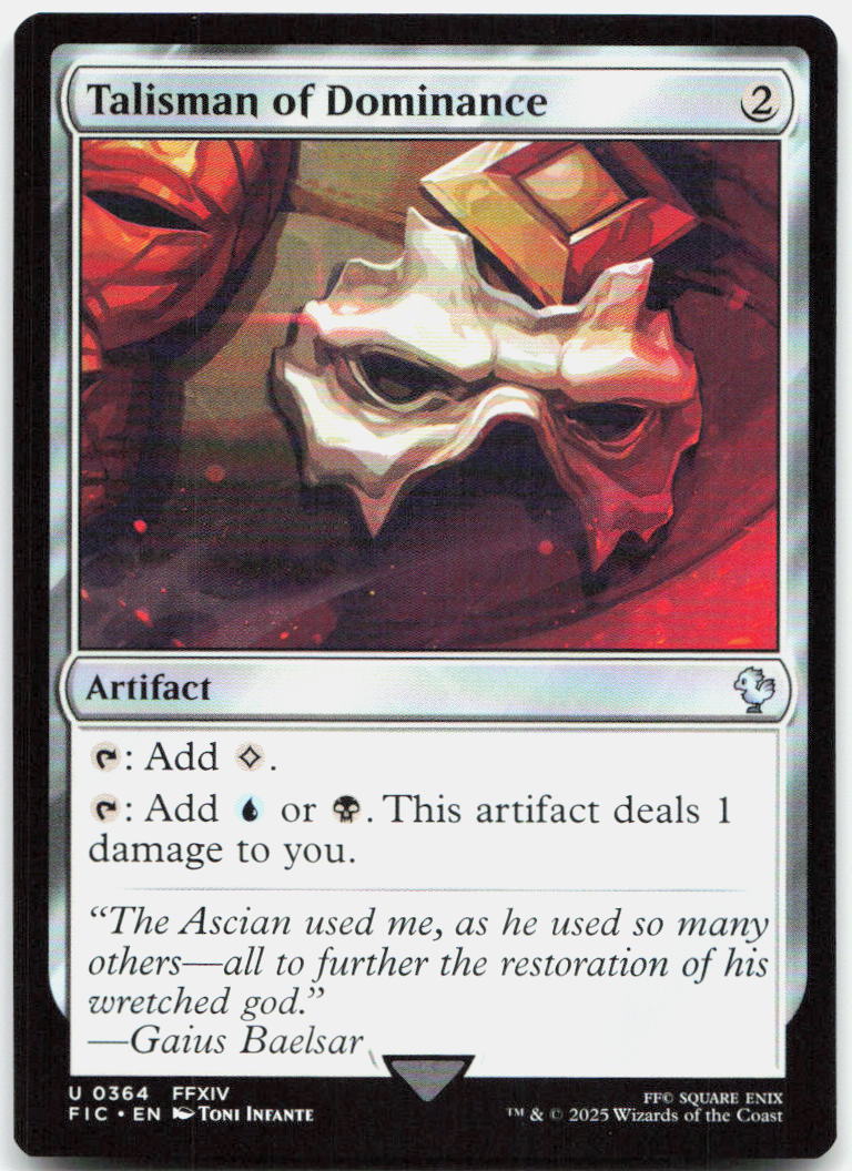 Talisman of Dominance NM U Commander: FINAL FANTASY 364