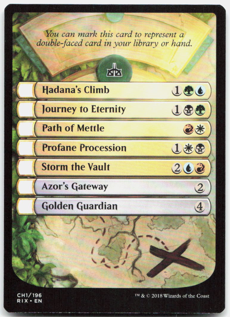 Checklist Card - Rivals of Ixalan NM T Rivals of Ixalan CH1
