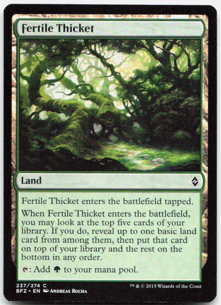 Fertile Thicket NM C Battle for Zendikar 237
