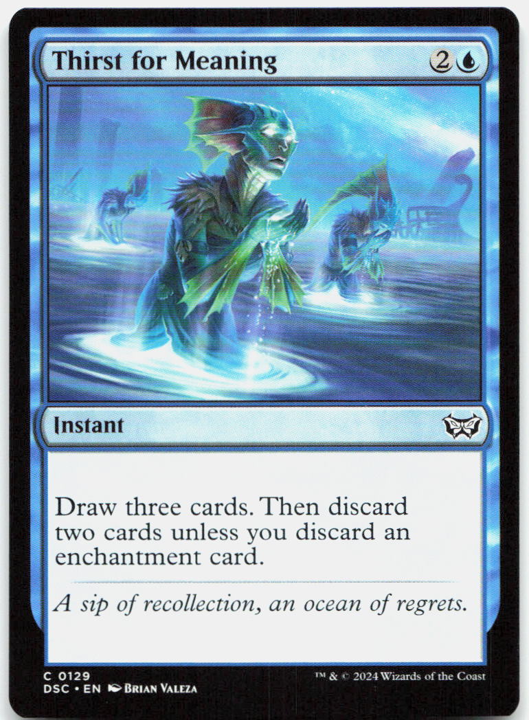 Thirst for Meaning NM C Commander: Duskmourn: House of Horror 129