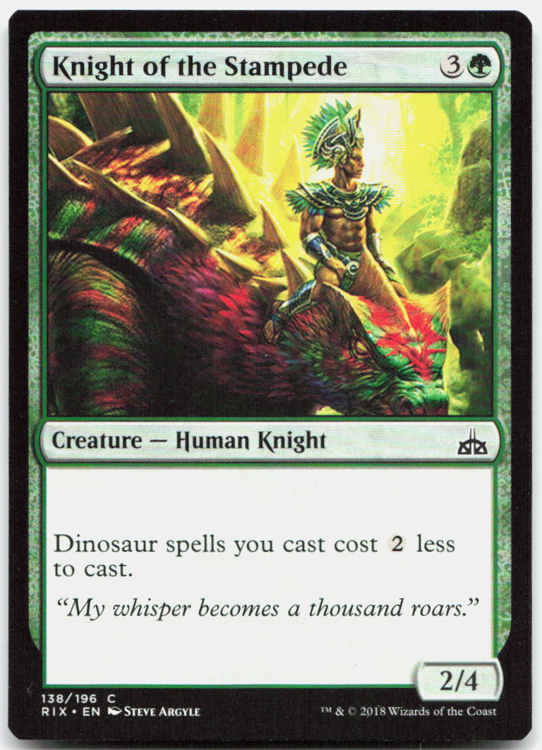Knight of the Stampede NM C Rivals of Ixalan 138