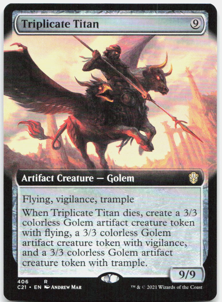 Triplicate Titan (Extended Art) NM R Commander 2021 406