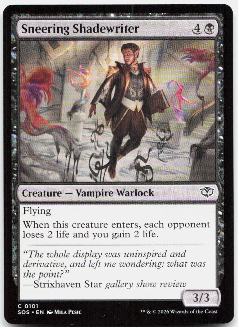 Sneering Shadewriter NM C Secrets of Strixhaven 101