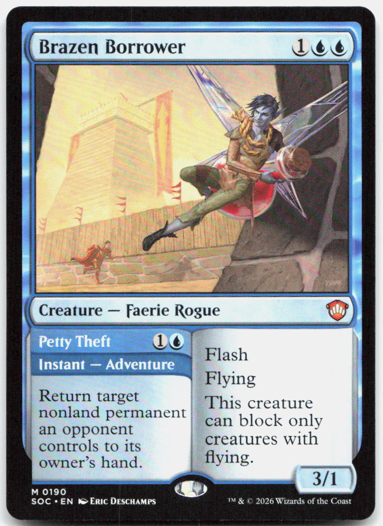 Brazen Borrower NM M Commander: Secrets of Strixhaven 190