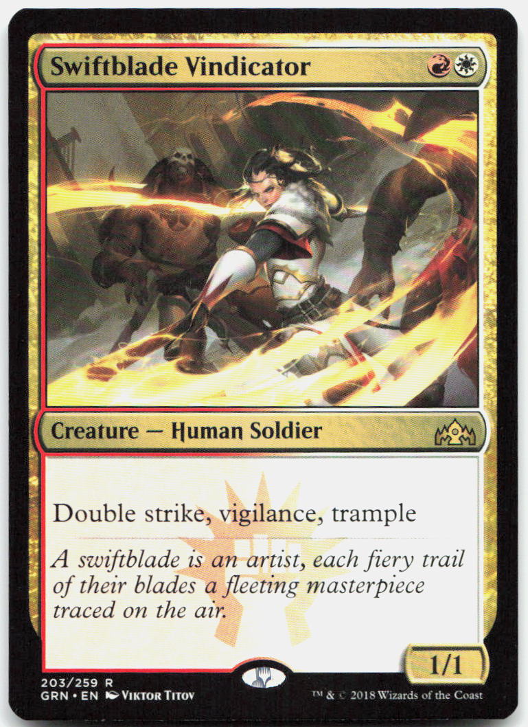Swiftblade Vindicator NM R Guilds of Ravnica 203