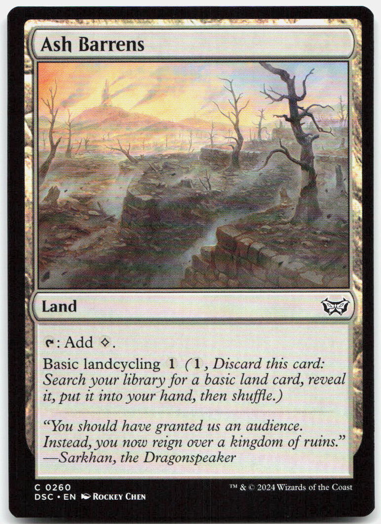 Ash Barrens NM C Commander: Duskmourn: House of Horror 260